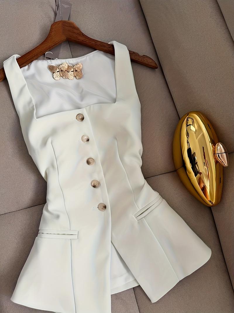 New Women's Short Skirt Two-Piece Set Vest Top Elegant Casual Fashion, Stylish Summer, Perfect for Daily Wear