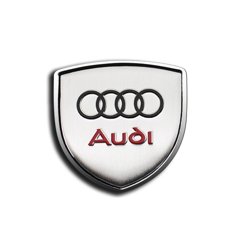 Car Metal Sticker Custom Shield Car Rear Trunk Shield Emblem Badge Sticker Car Decals For Audi Sline A3 A4 B5 B6 B7 B8 8P B9 8V 8L A6 C7 C6 A1 A5 A7 TT Q3 Q5 Q7 Q8 S3 S4 S5 S6 S7 RS3 RS5