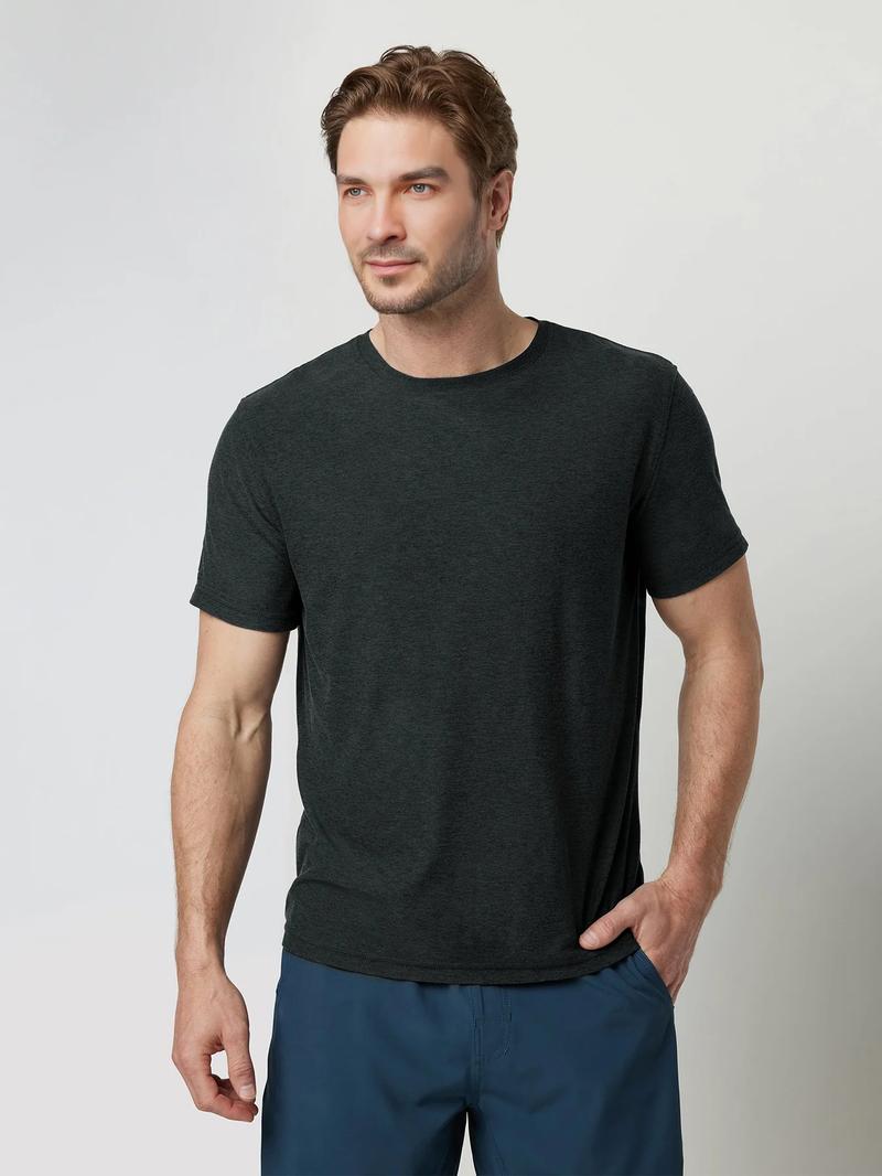 Fioboc Velou Crew Neck Tee, Men's Short Sleeve T-Shirt, Moisture-Wicking, Quick-Dry Athletic Performance Tee for Gym, Running & Workout Sports Fioboc Velou Crew Neck Tee, Men's Short Sleeve T-Shirt, Moisture-Wicking, Quick-Dry Athletic Performance Tee for Gym, Running & Workout Sports