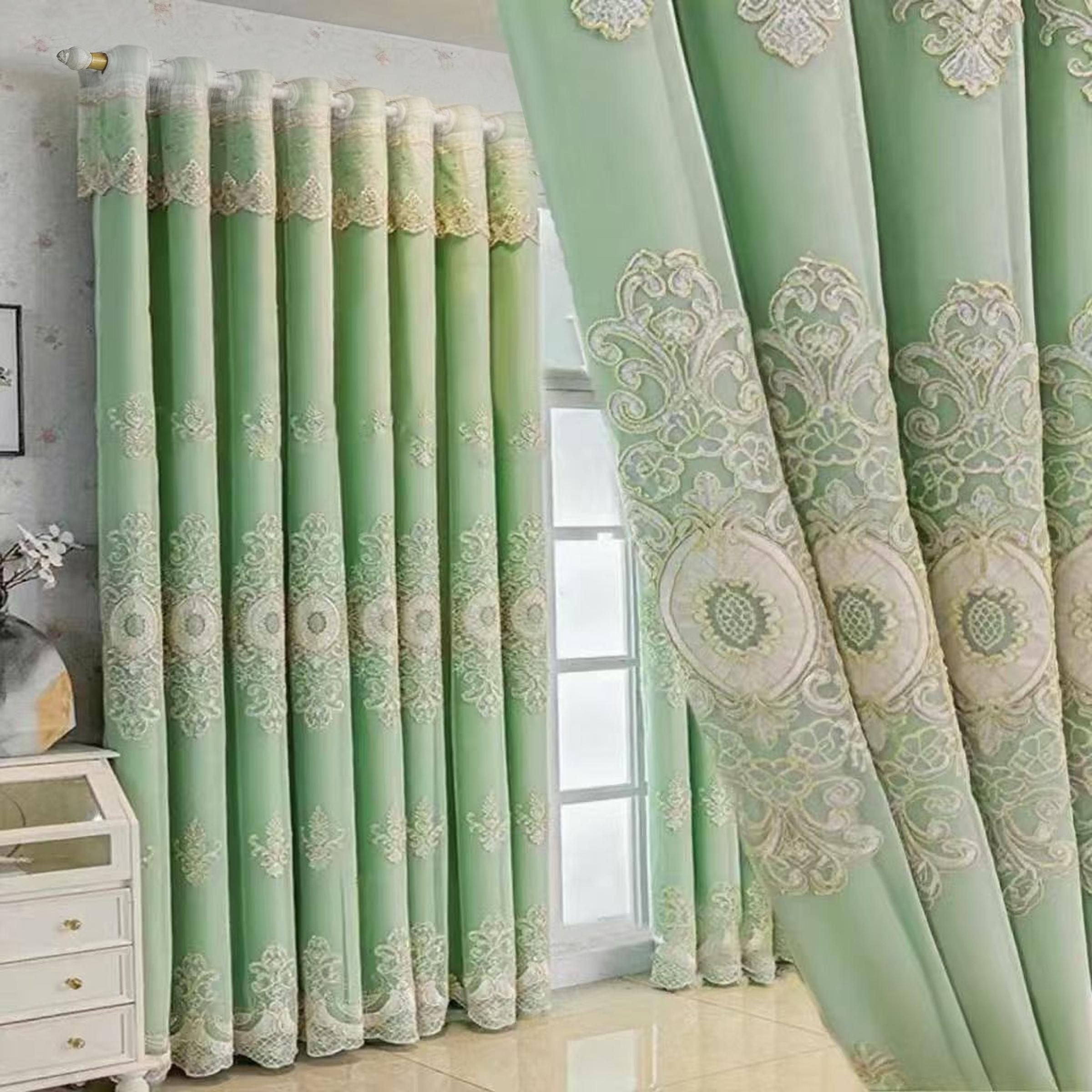 1pc European Luxury Double Layer Sheer Curtain, Princess Style, Light Blocking, Suitable for Kids Room, Living Room, Bedroom