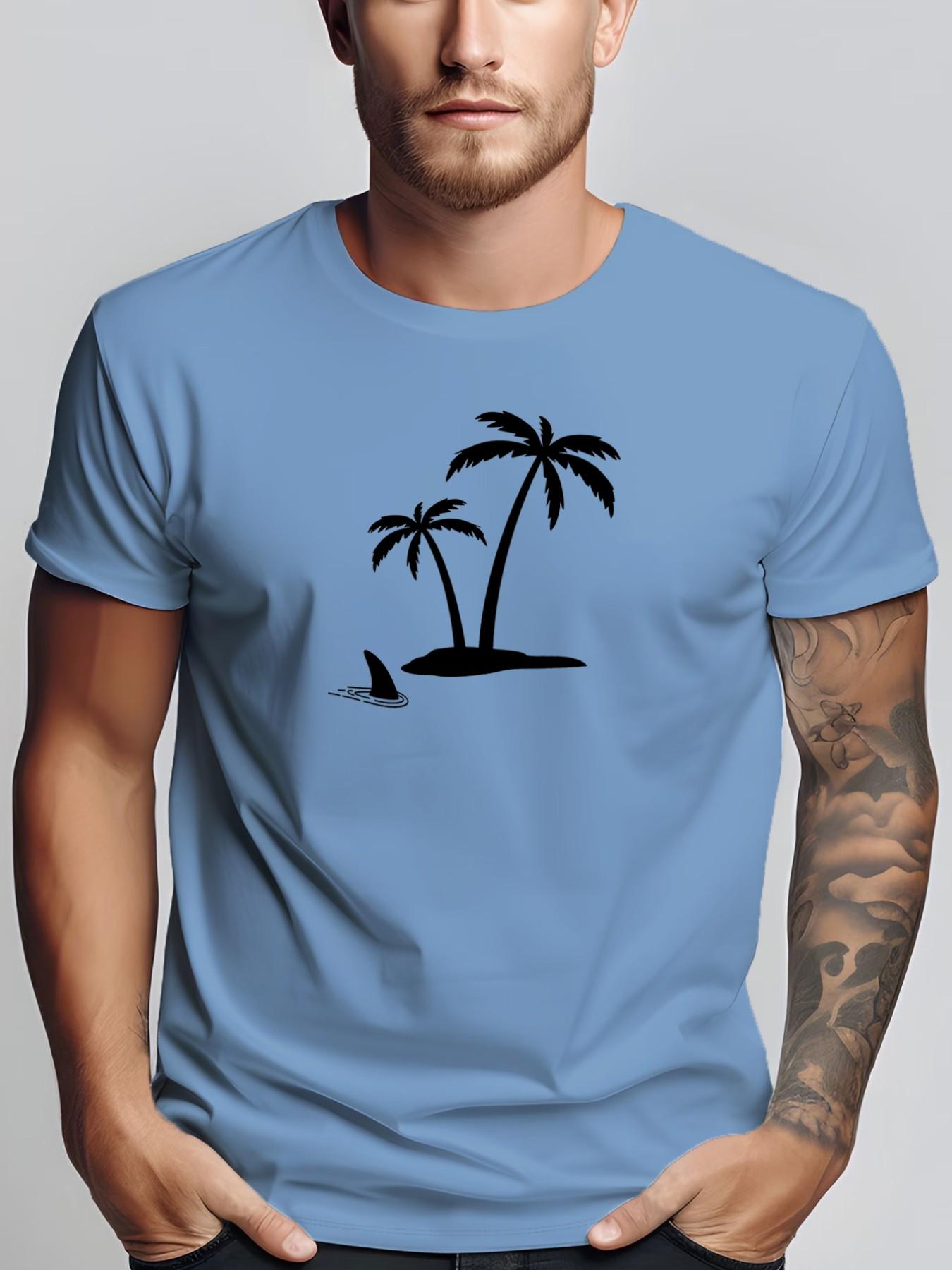 Men's Summer Micro-Stretch Comfort Round Neck Printed T-Shirt, Fashionable Trendy Wear, Best Choice for Men, Casual Stylish Tee