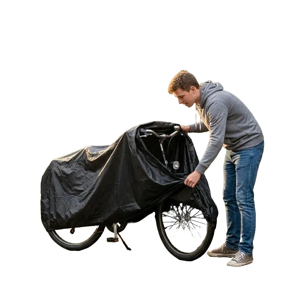 2026 New Black Oxford Bike Cover, Heavy Duty Waterproof & UV-Resistant Bicycle Storage Protector with All-Season Rain Snow Dust Guard for Outdoor Mountain Road Electric Ebikes