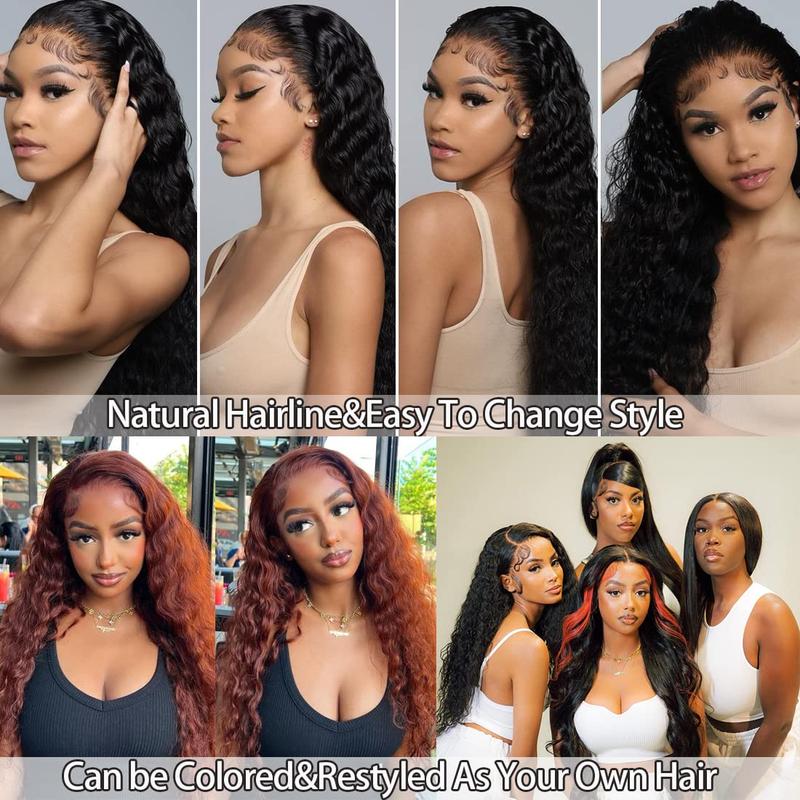 [Bling Hair ] Deep Wave Lace Frontal Wigs 13x4 13x6 Deep Wave Lace Frontal Wig Full Human Hair Wigs For Women On Sale Hair