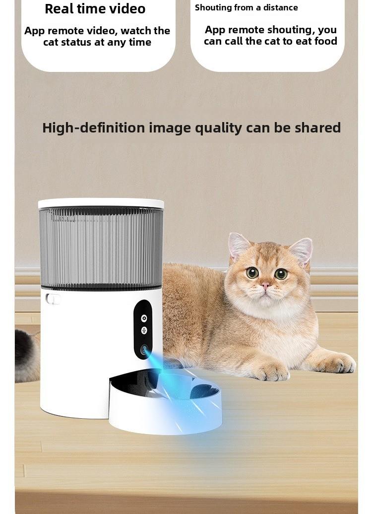 Pet intelligent feeder Remote control Timed quantitative automatic feeder Dog cat food feeder