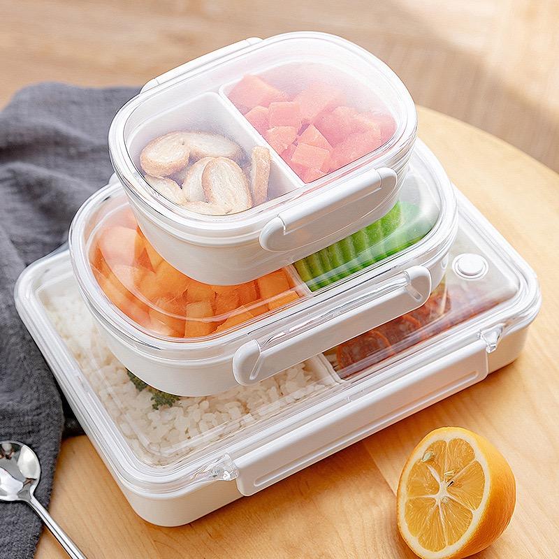 Microwave Safe Lunch Box with Containers for Kids 3 Compartments Portable Bento Box Leakproof Lunch Container for School Office Snack Storage Food Storage Container Storage Lunch Boxes