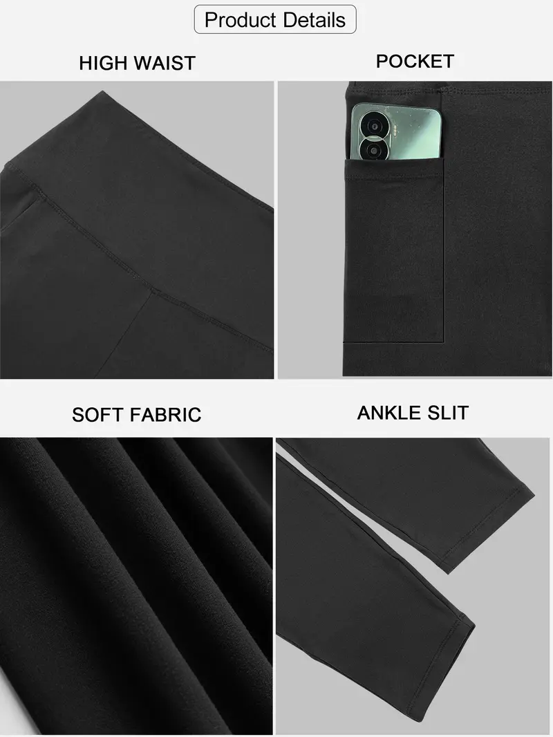 Women's Plus Size Tight Pants, High Waist Abdominal Control, Side Pockets, High Elasticity, Warm Comfort, Multi-Scene Use