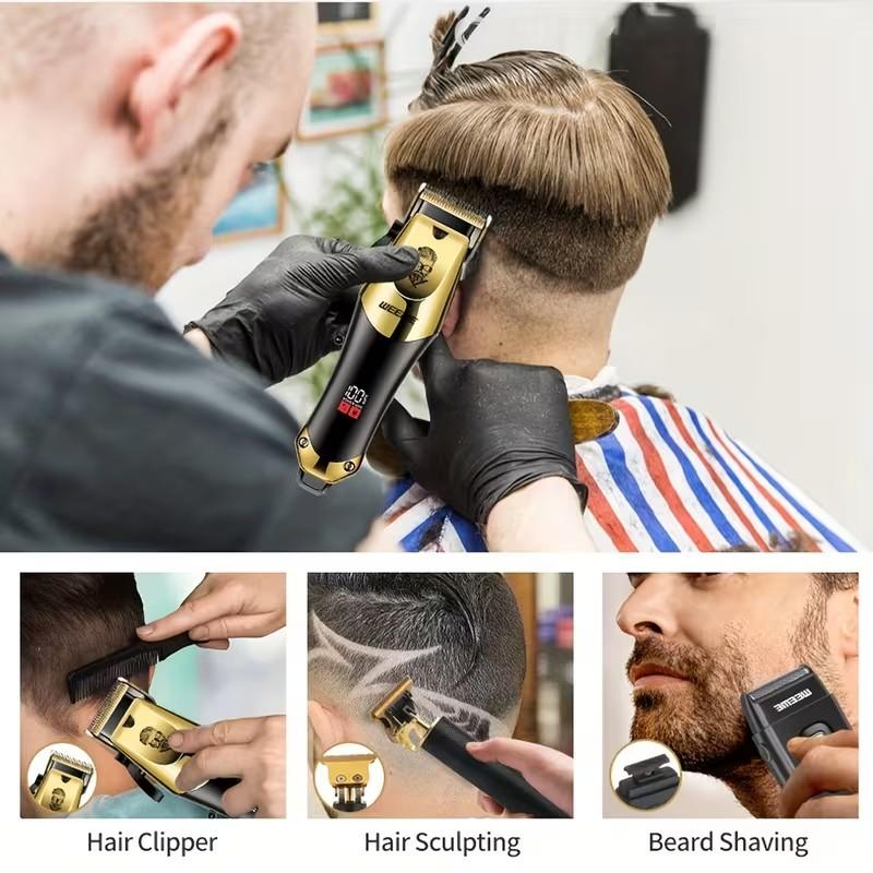 WEEME Men'S Professional Haircut Set, Rechargeable Cordless Hair Clipper & Grooming Kit, Electric Shaver & Beard Trimmer, Cordless Trimmers Kit, Cordless Portable, Precise Trimming, Kit For Home Travel Daily Styling, Holiday Gift For Boyfriend Or Father