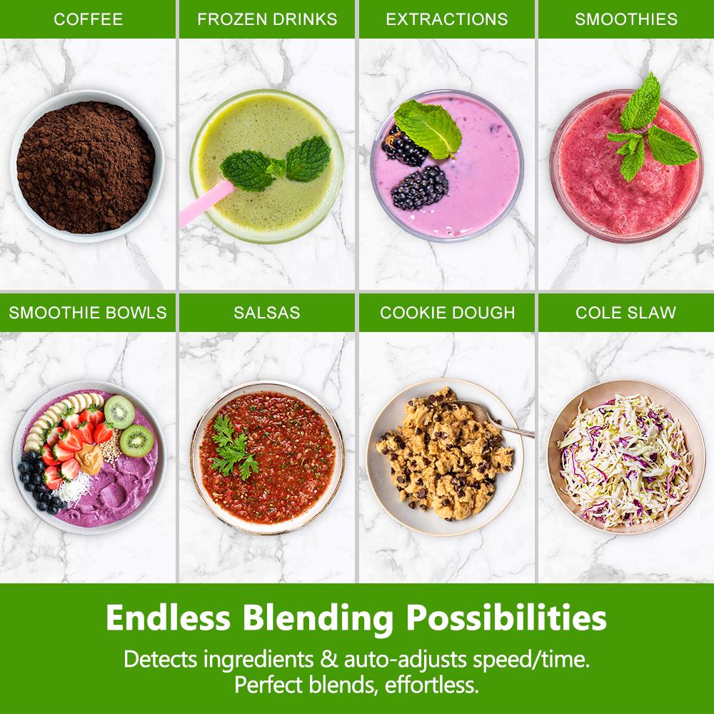 PRASKY Blenders for Kitchen, 3L/102Oz Large Capacity Professional Blender & Grinder Combo - 2-in-1 Powerful Dual-Container Kitchen & Household Appliance, BPA-Free for Smoothies, Ice Crush, Frozen Drinks Home Multifunction Juicer