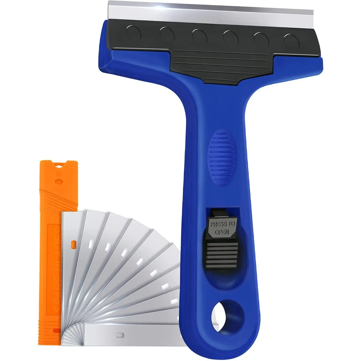4" Razor  Scraper Tool with 10 count  for Cleaning | Scraper Tool for Cleaning Window, Glass, Tile, Floor, Sticker Remover for Wallpaper, , Caulk, Adhesive, Tint, Decal
