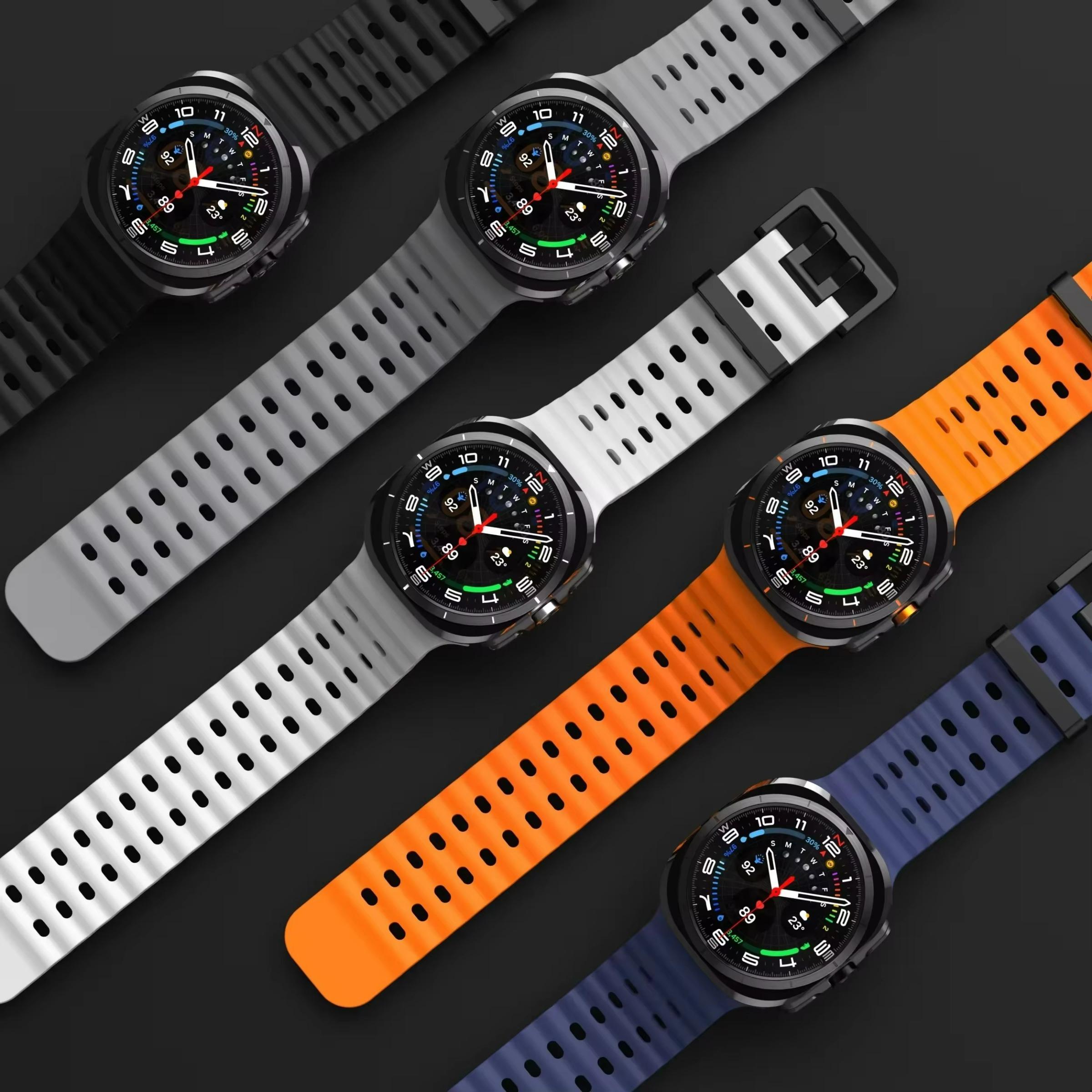 Durable Silicone Sport Band, Adjustable Wearable Replacement Strap for Samsung Galaxy Watch 7/Ultra, Fashion Tech Accessories