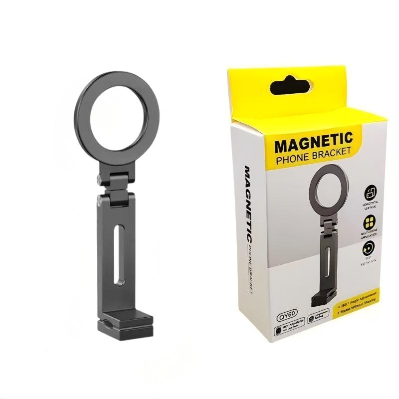 Magnetic Phone Stand - Adjustable Foldable Phone Stand with Strong Magnet, Portable Travel Phone Stand Compatible with iPhone 16/15/14/13/12 Pro, Samsung Galaxy, All Smartphones