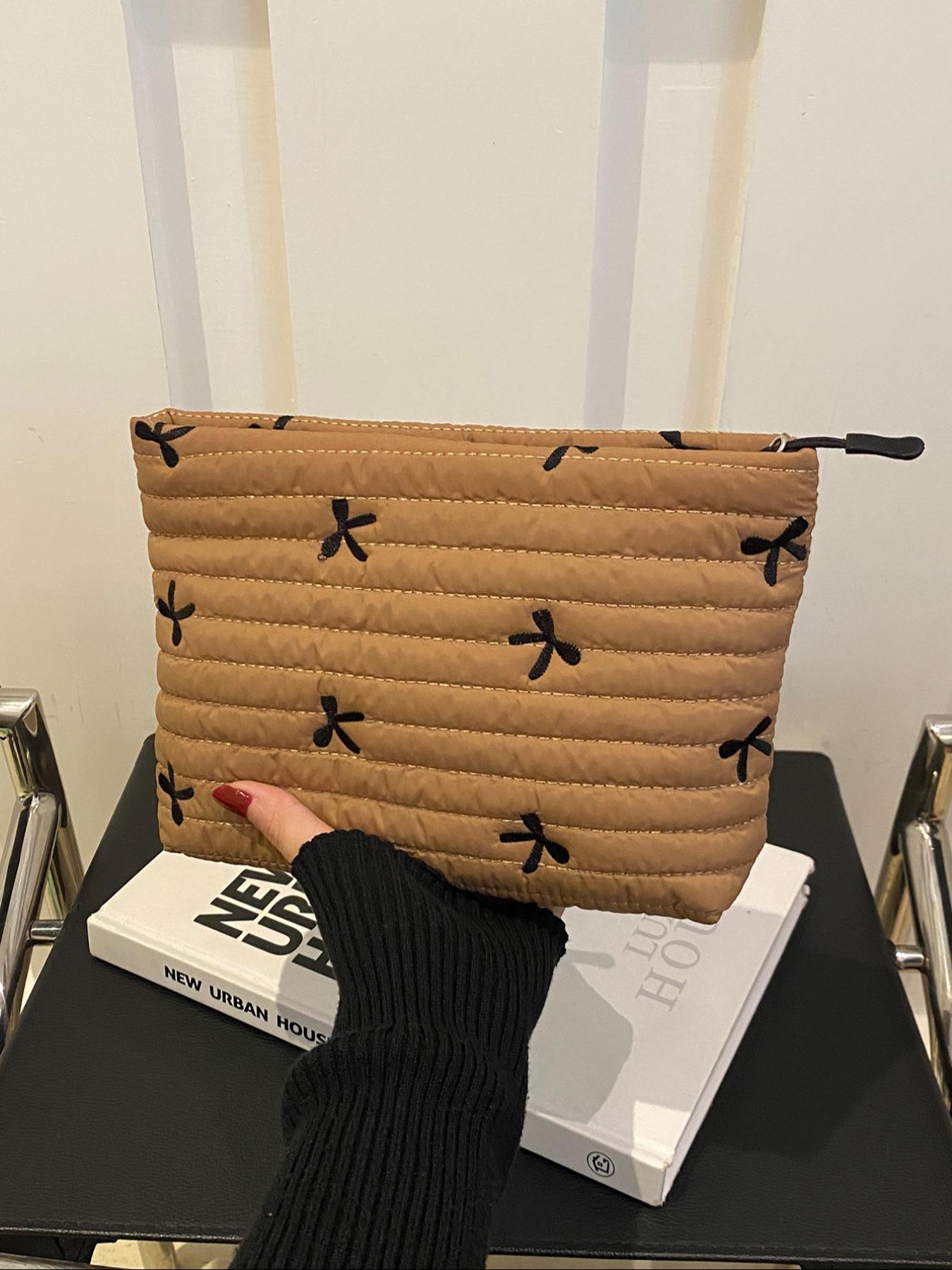 Women's Butterfly Design Handbag, Simple Foldable Storage Bag for Travel Gym Work Party Wedding, Perfect for Various Activities, Casual Trendy Purse