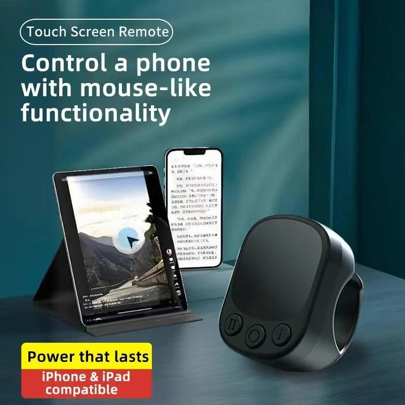 Mouse Ring Remote Control with Touchpad, Smart Auto Clicker, Continuous Clicker, Wheel Remote, Bluetooth-compatible Selfie & Video Recording