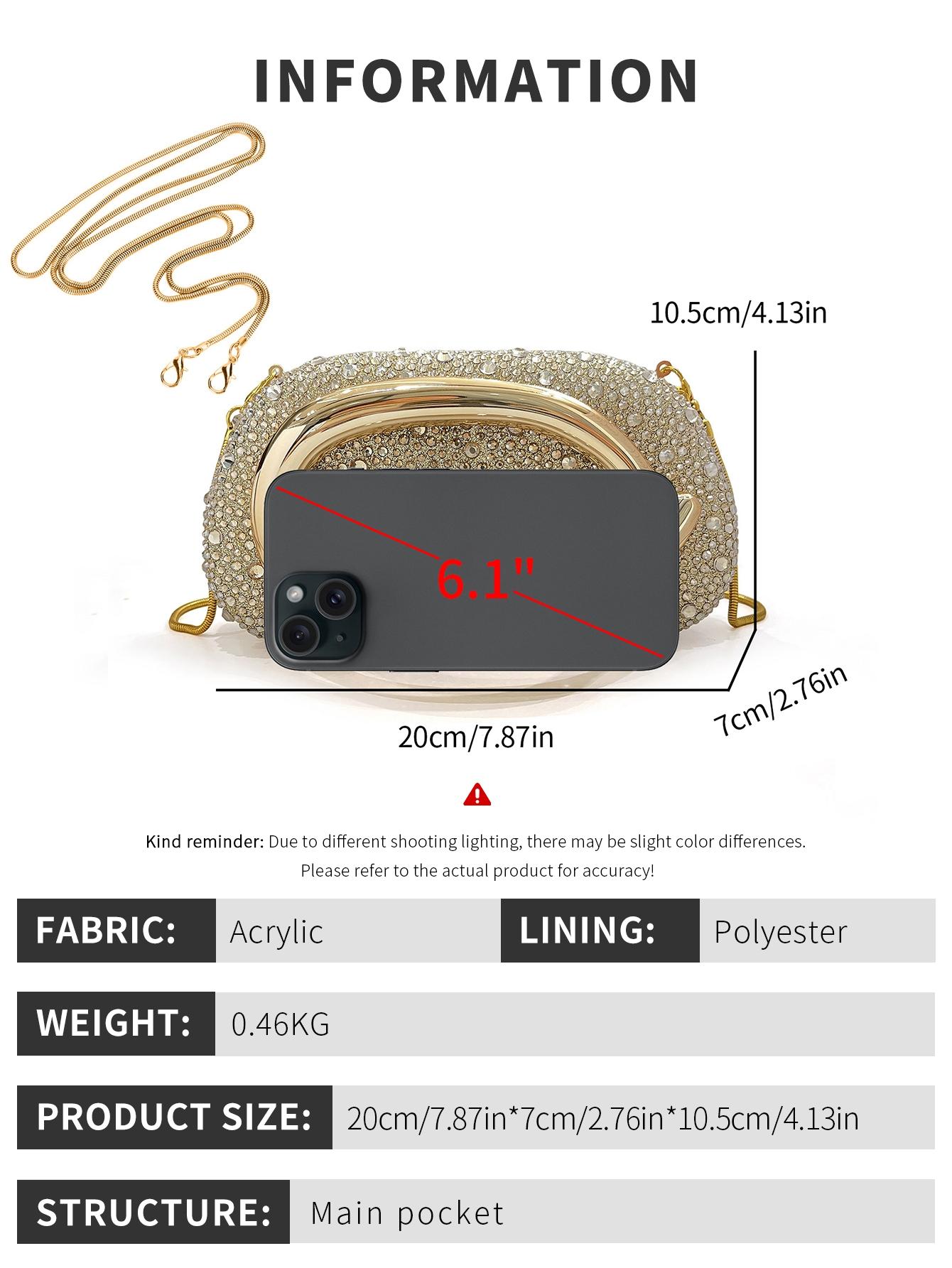 European and American fashion rhinestone decoration dinner bag, decorative box shaped evening dress handbag, evening party wallet, formal dress bag, women's gift, fashionable bag, the best choice for bridal shower elegant bag, Elegant Stylish Purse