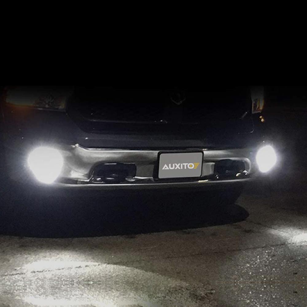 AUXITO H11/H8/H16 LED Fog Light Bulbs or DRL, 6000 Lumens 6500K Cool White Light/3000K Amber Yellow Light, 300% Brightness, CSP LED Chips Fog Lamps Replacement for Cars, Play and Plug (Pack of 2)