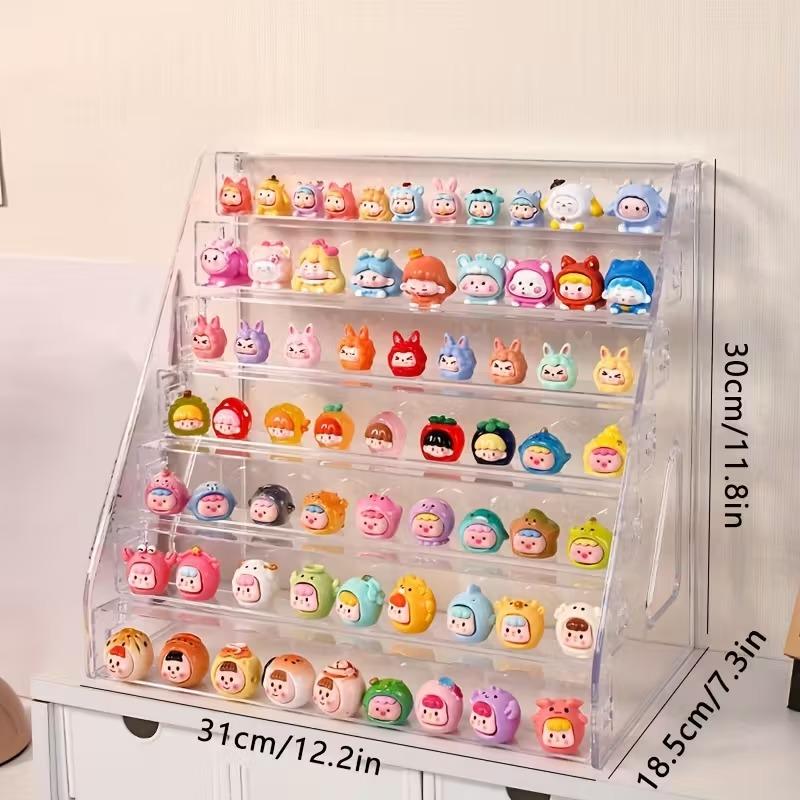 Acrylic Mini Display Box, Transparent Multi-Layer Desktop Storage Rack, display shelf, Toy and Gem Display Holder, Ideal Valentine's Day Gift