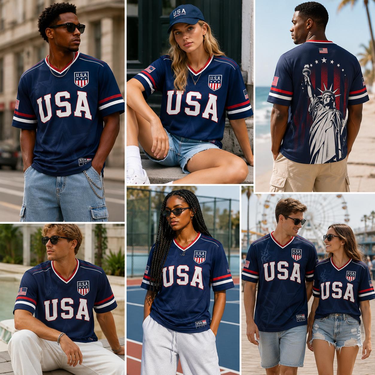 USA Soccer Jersey Men Women Navy Patriotic American Flag Football Shirt Statue of Liberty Graphic V Neck Sports Tee Red White Blue Stars Stripes Short Sleeve Athletic Top 4th of July Independence Day Fan ApparelUSA Soccer Jersey Men Women Navy Patriotic A USA Soccer Jersey Men Women Navy Patriotic American Flag Football Shirt Statue of Liberty Graphic V Neck Sports Tee Red White Blue Stars Stripes Short Sleeve Athletic Top 4th of July Independence Day Fan ApparelUSA Soccer Jersey Men Women Navy Patriotic A