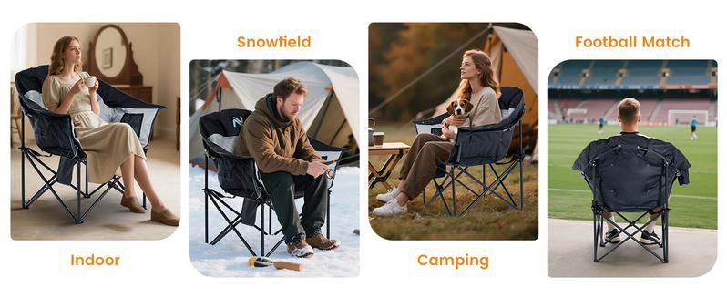 SLSY Oversized Heated Massage Camping Chair for Adults, 3-Level Heat & Massage Padded Folding Outdoor Sports Chair with Storage Pocket for Camping,Games,Christmas Party SLSY Oversized Heated Massage Camping Chair for Adults, 3-Level Heat & Massage Padded Folding Outdoor Sports Chair with Storage Pocket for Camping,Games,Christmas Party