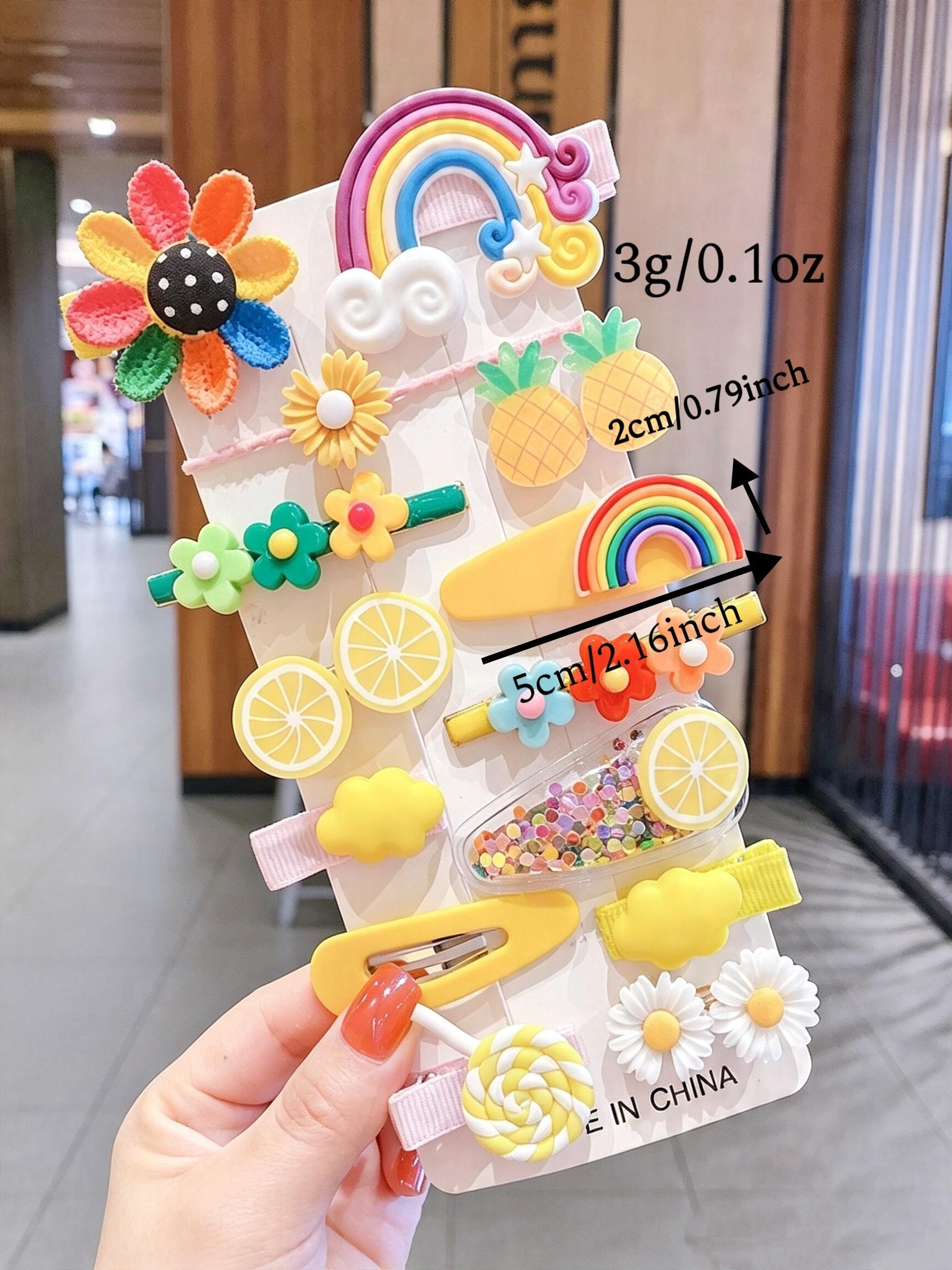 High-quality 14-piece set of children's hair clips, hot new product, clips, cross-border Cute Hair Accessories, wholesale for girls' headpieces, dopamine baby set.