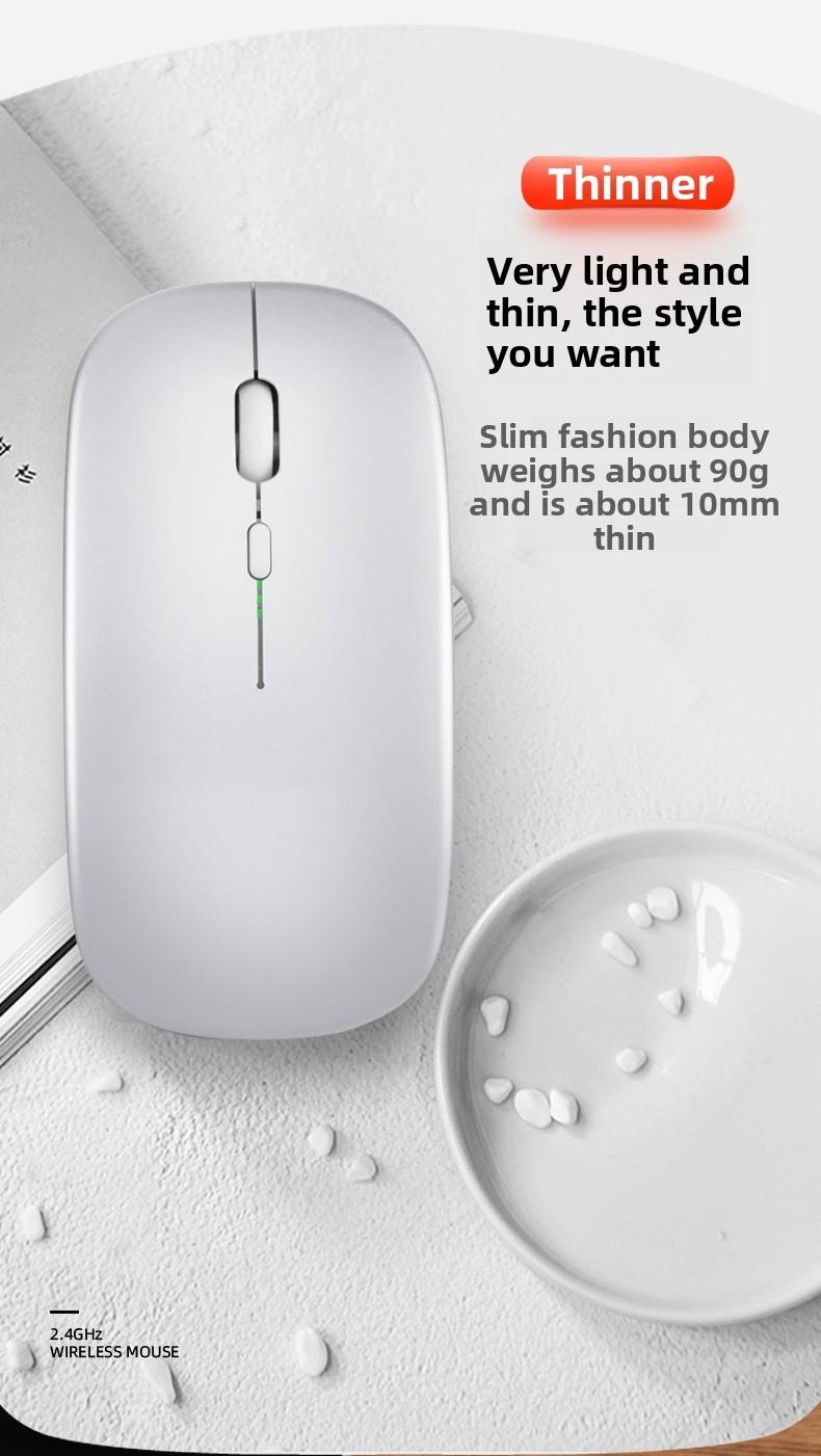 Wireless Bluetooth-compatible Dual Mode Mouse, Charging Display Screen, Silent, Laptop, Desktop Computer, Phone, Tablet Compatible, Lightweight Design