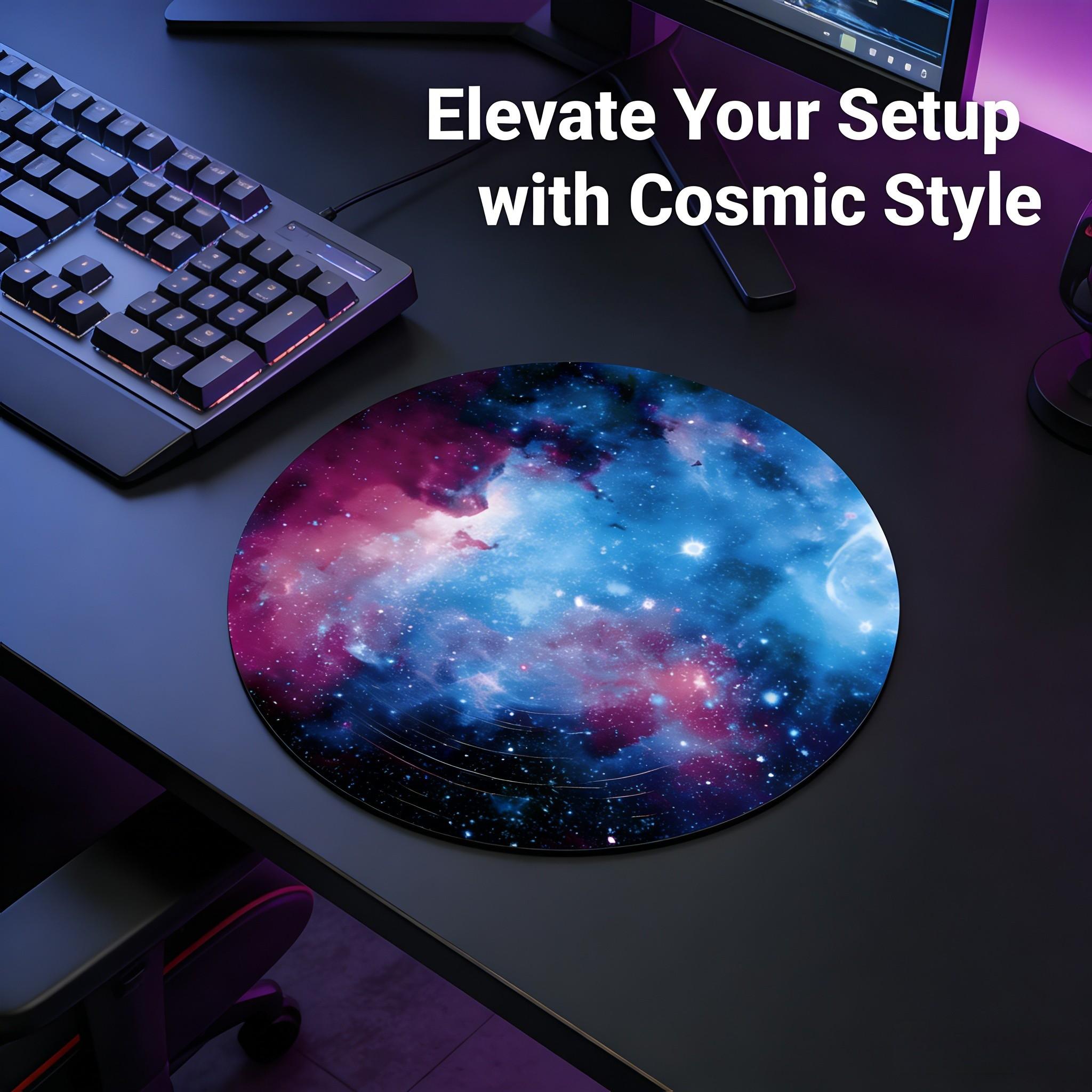 Fashion Starry Sky Round Mouse Pad, Non-Slip Rubber Base, Small Desktop Mat for PC/laptop, Gaming/mouse Pad, Gift for Women, 7.87 Inches