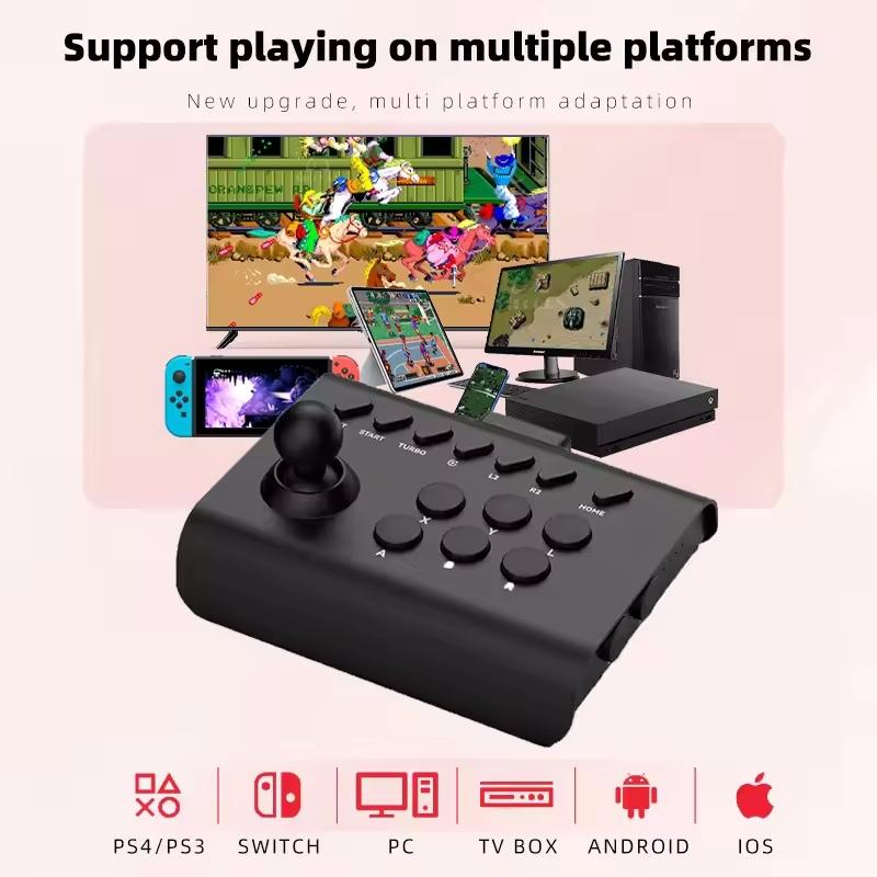 Arcade Gamepad Bluetooth Controller For Nintendo Switch PS4 PS3 Mobile Android IOS iPhone PC Computer Smart TV Joystick Wireless Wired USB Gaming Control Game Pad 2.4G MFI Phone Gaming Accessories