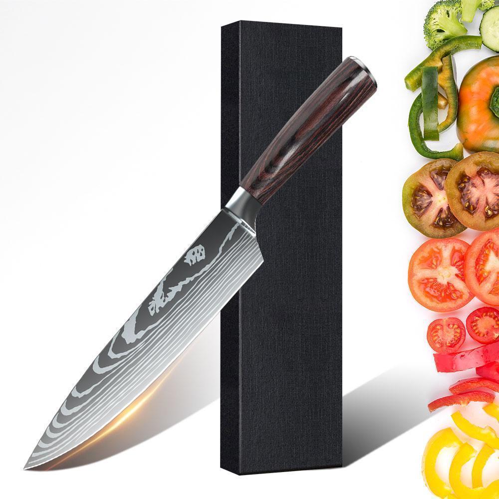 MDHAND Kitchen Chef Knife - Japanese Damascus Style Stainless Steel Kitchen Knife, Meat Knife, Boning Knife Cleaver, Ideal for Slicing and Cooking, mothersdaygift#Summervibes
