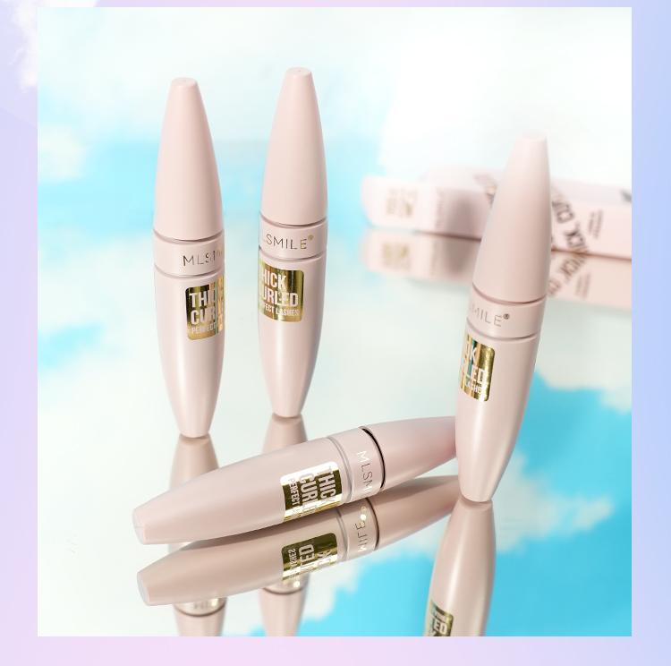 MLSMILE 2-color mascara, thickening, lengthening, curling, smudge-proof and waterproof, suitable for creating length and volume, vegan, no animal testing, holiday gift for women.