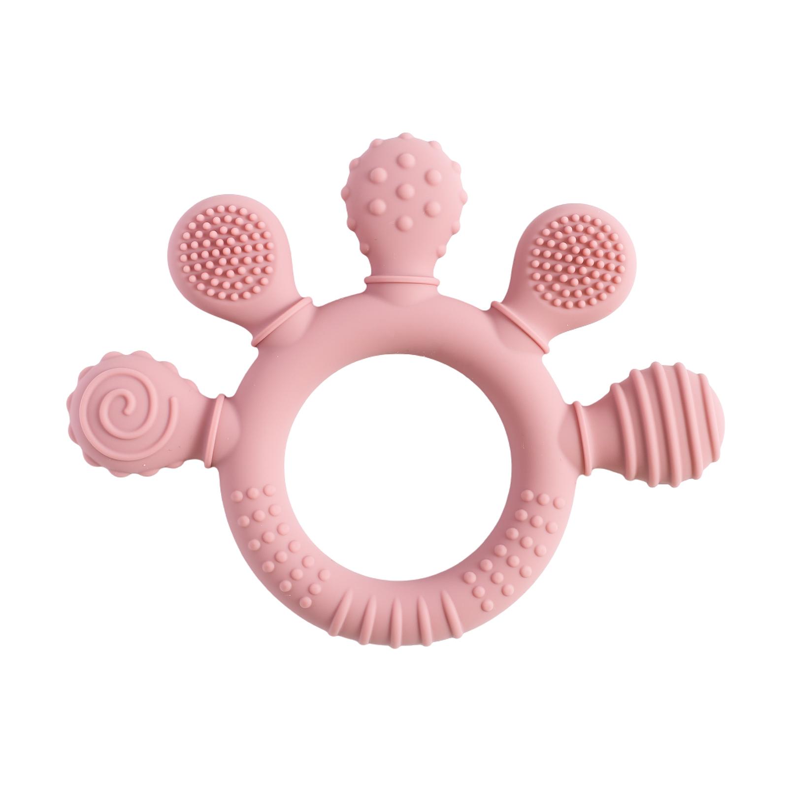Baby Silicone Teething Ring Toy, Cute Animal-Shaped Teether, BPA-Free, Soothes Sore Gums, Safe Baby Teething Accessory