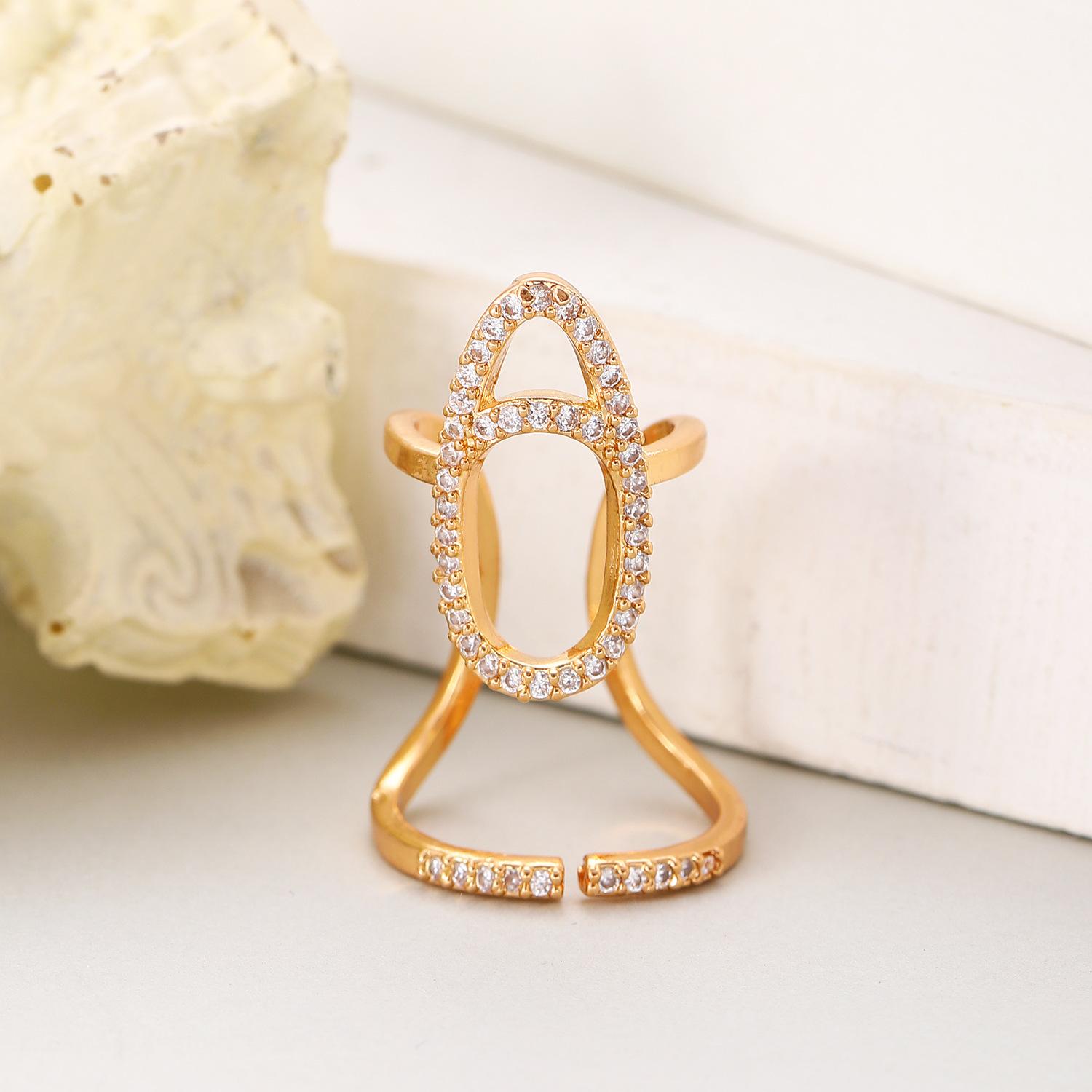 New Zircon Inlaid Nail Ring for Women Personalized Detachable Finger Ring Trendy Fashionable Jewelry Accessory Sparkling Beautiful Rings