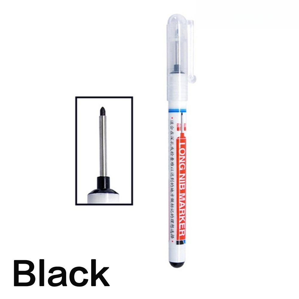 Industrial Waterproof Marker Pen, Long Head Deep Hole Design, Suitable for Metal Wood Glass Ceramic, Fade-Resistant Oil-Proof Cement Marking Tool