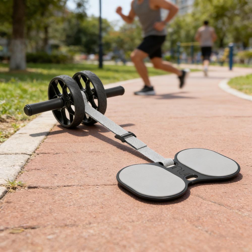 Automatic rebound ab roller with adjustable resistance, heavy-duty 330lb load-bearing. Non-slip surface and thick EVA knee pad protect joints. With unisex exercise guide for home ab training, compact portable for full core workout.