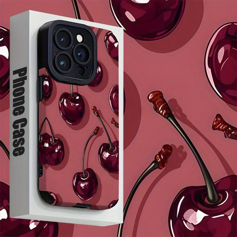 Cherry Design Shockproof Ultra-Thin Phone Case Cover for iPhone 17/16/15/14/13/12/11/plus/pro Max, Dust-Proof, Perfect Gift for Friends