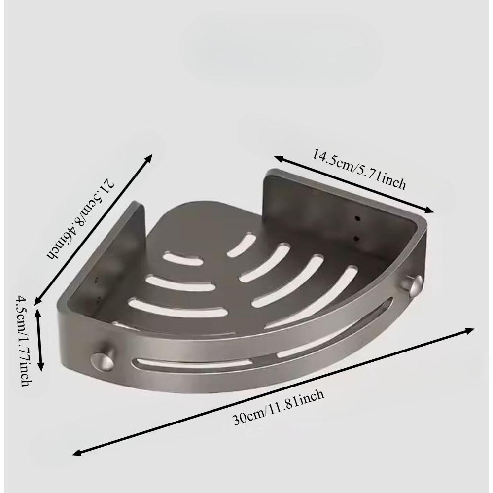 2-Pack Triangular Shower Rack, Three-Tier Corner Storage Shelf, No-Drill Wall-Mounted Bathroom Organizer, Adhesive Corner Holder