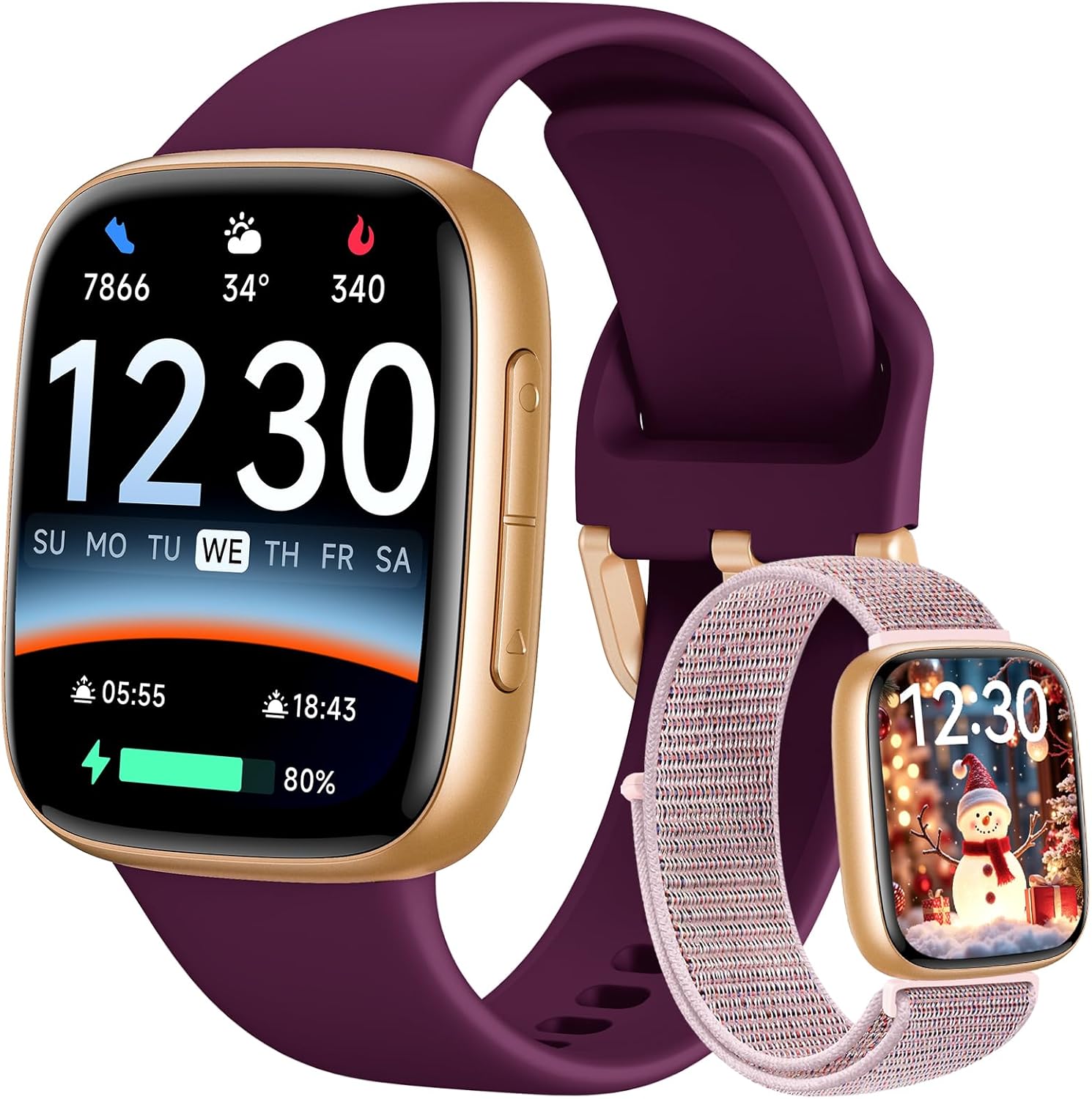 Fitpolo Smart Watch for Women 1.85" AMOLED Fitness Tracker with Bluetooth Call Heart Rate Sleep SPO₂ Monitor 100+ Sports Modes 3ATM Waterproof Fitpolo Smart Watch for Women 1.85" AMOLED Fitness Tracker with Bluetooth Call Heart Rate Sleep SPO₂ Monitor 100+ Sports Modes 3ATM Waterproof