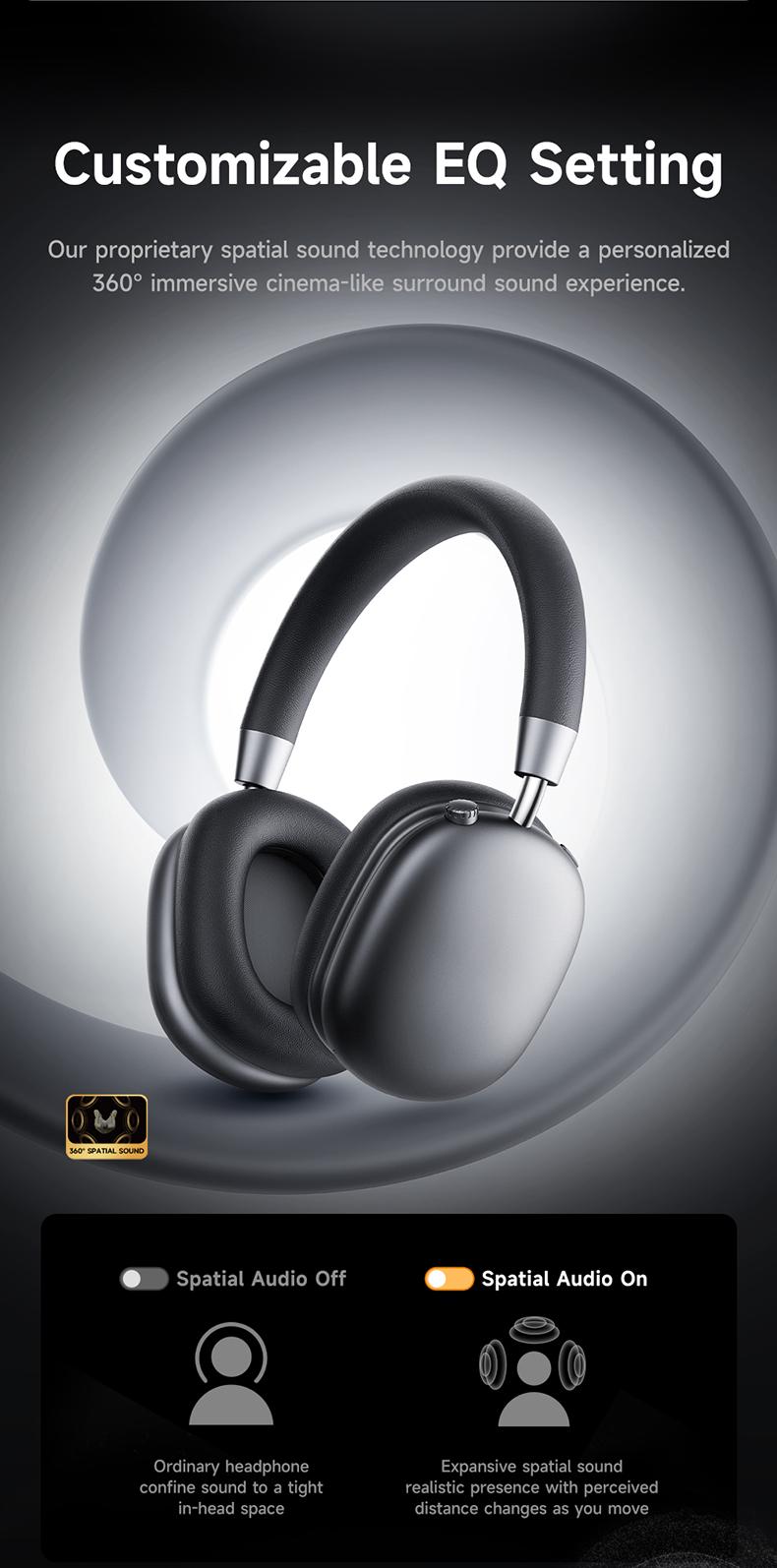 【Live broadcast exclusive】Picun F5 Wireless ANC Gym Headphones, -35dB noise cancellation headphones, Bluetooth 5.4 Low-Latency, Hi-Fi Audio, Personalized APP, Customizable EQ, comfortable for traveling and working, lightweight headset