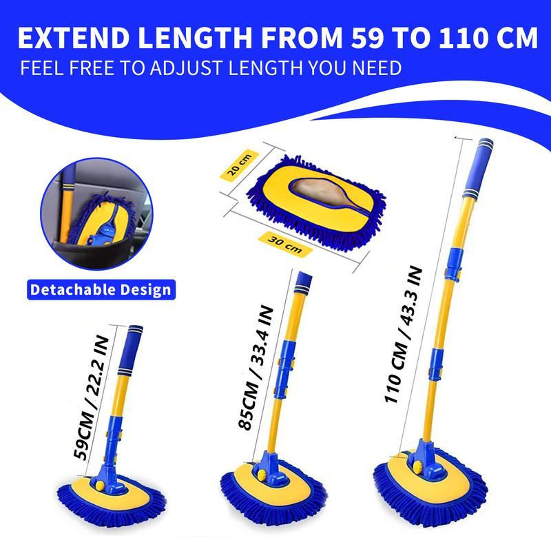 Black Friday! 43'' Long handle car wash mop, 15° Ergonomic design, retractable aluminum alloy pole, Microfiber car wash brush, Avoid scratching, Suitable for cars, trucks, SUVs, RVs and Home - Car wash accessory! Black Friday! 43'' Long handle car wash mop, 15° Ergonomic design, retractable aluminum alloy pole, Microfiber car wash brush, Avoid scratching, Suitable for cars, trucks, SUVs, RVs and Home - Car wash accessory!