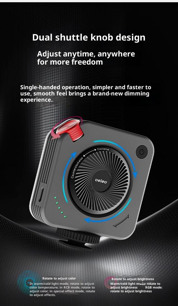 Portable Rechargeable Smartphone Fill Light - Adjustable Temperature Modes, Dual-Color On-Location Lighting for Live Streaming, Photography, Ideal Camera & Phone Tech Accessories Gift