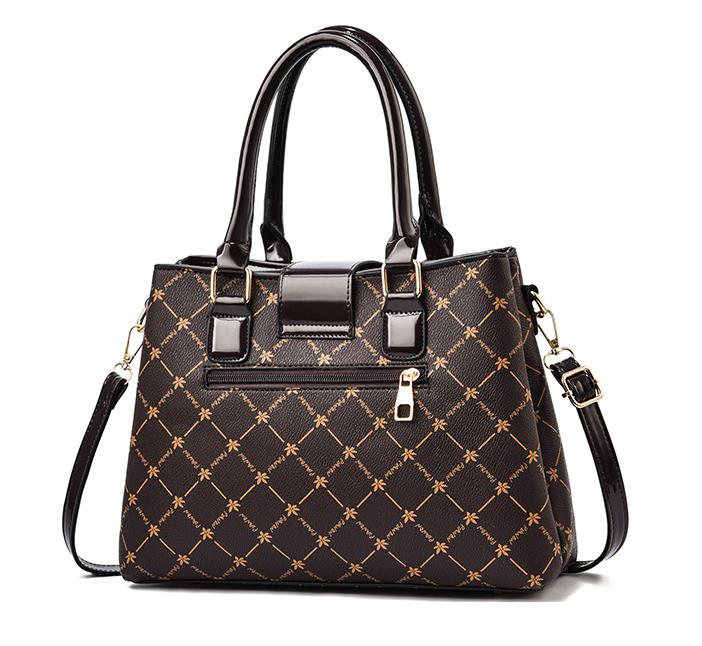 Light Gray Diamond Patterned Handbag, Black Leather Handle, Metal Square Buckle, Bow Decoration, Fashionable Commuter Women's Bag kelly Detachable Strap PU Baguette