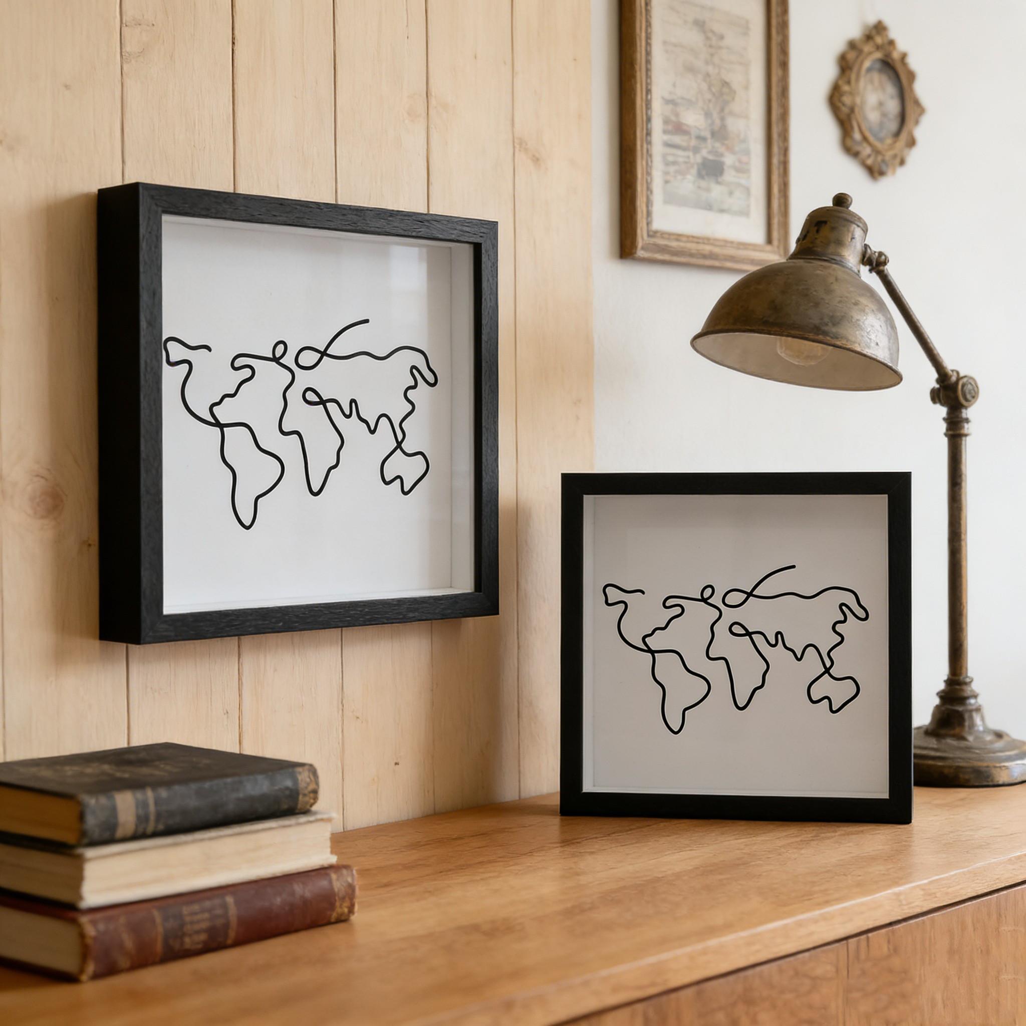 Modern Square Postcard Storage Box, Souvenir Display Case, Home Decor Photo Frame, Travel Memory Keepsake Holder, Home Decoration