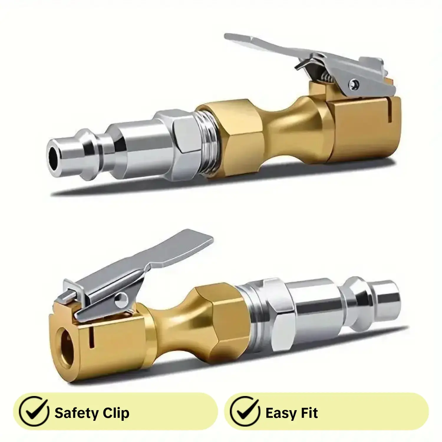 Car Tire Inflation Nozzle,  Heavy Duty Car Tire Inflation Nozzle with Clip, Tyre Repair & Fitting Tool for Car, Truck, Bicycle, Tire Inflator Tool, Automotive Repair Tools, Tire Inflator Nozzles