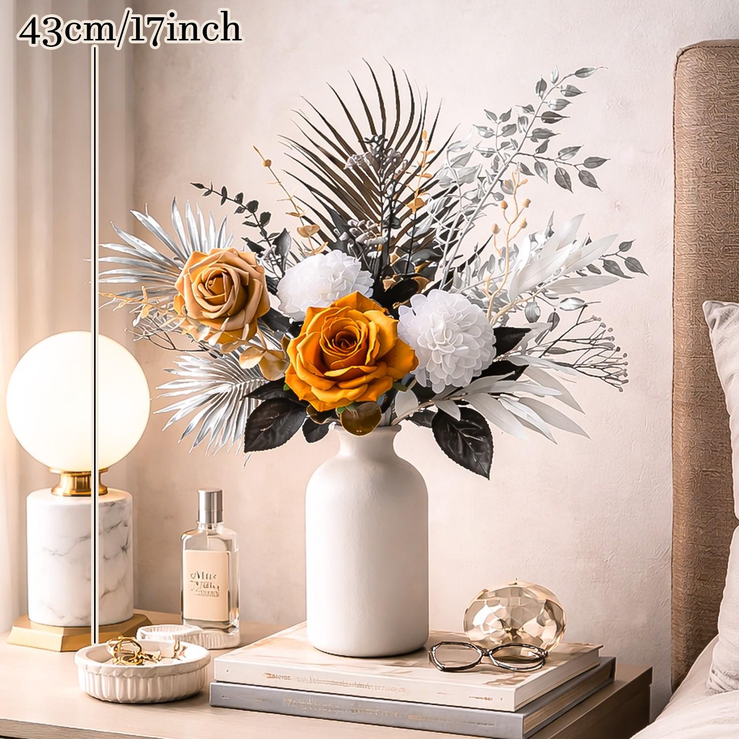 1 Set Color Block Artificial Flower Arrangement, High Contrast Home Decor, Living Room Entryway Table Accent, Creative Colorful Decoration