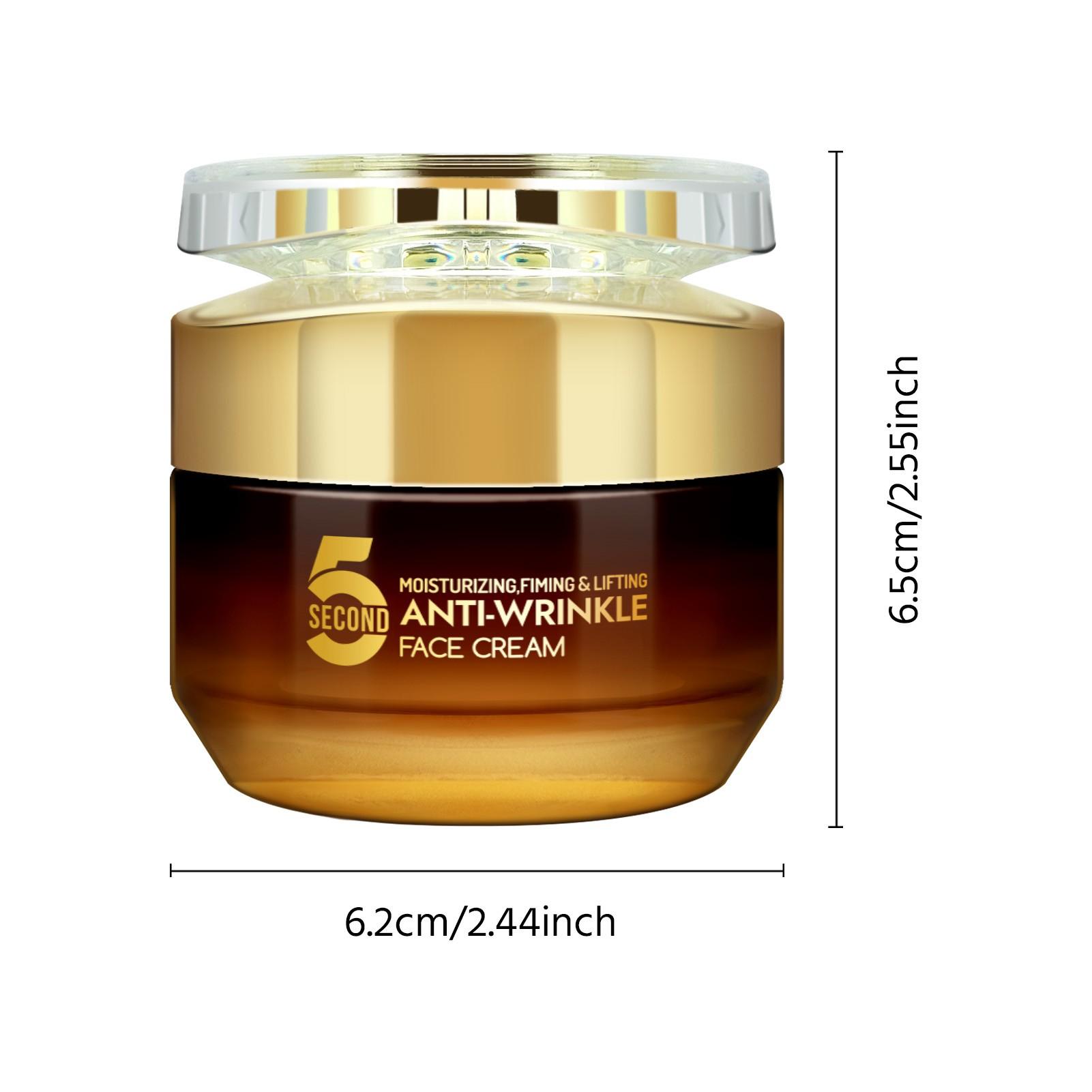 5-Second Anti-Wrinkle Face Cream, Repair Balm with Tea, Vitamin E, Shea Butter, Tightening Moisturizer for All Skin Types