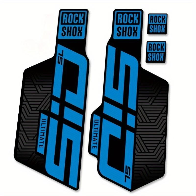 4Pcs/sheet, ROCKSHOX SID bicycle front fork sticker, bicycle mountain bike front shock absorber film decorative car sticker, frame front fork upper and lower tube colorful car sticker creative decorative personalized sticker, mountain bike, Sticker Decals
