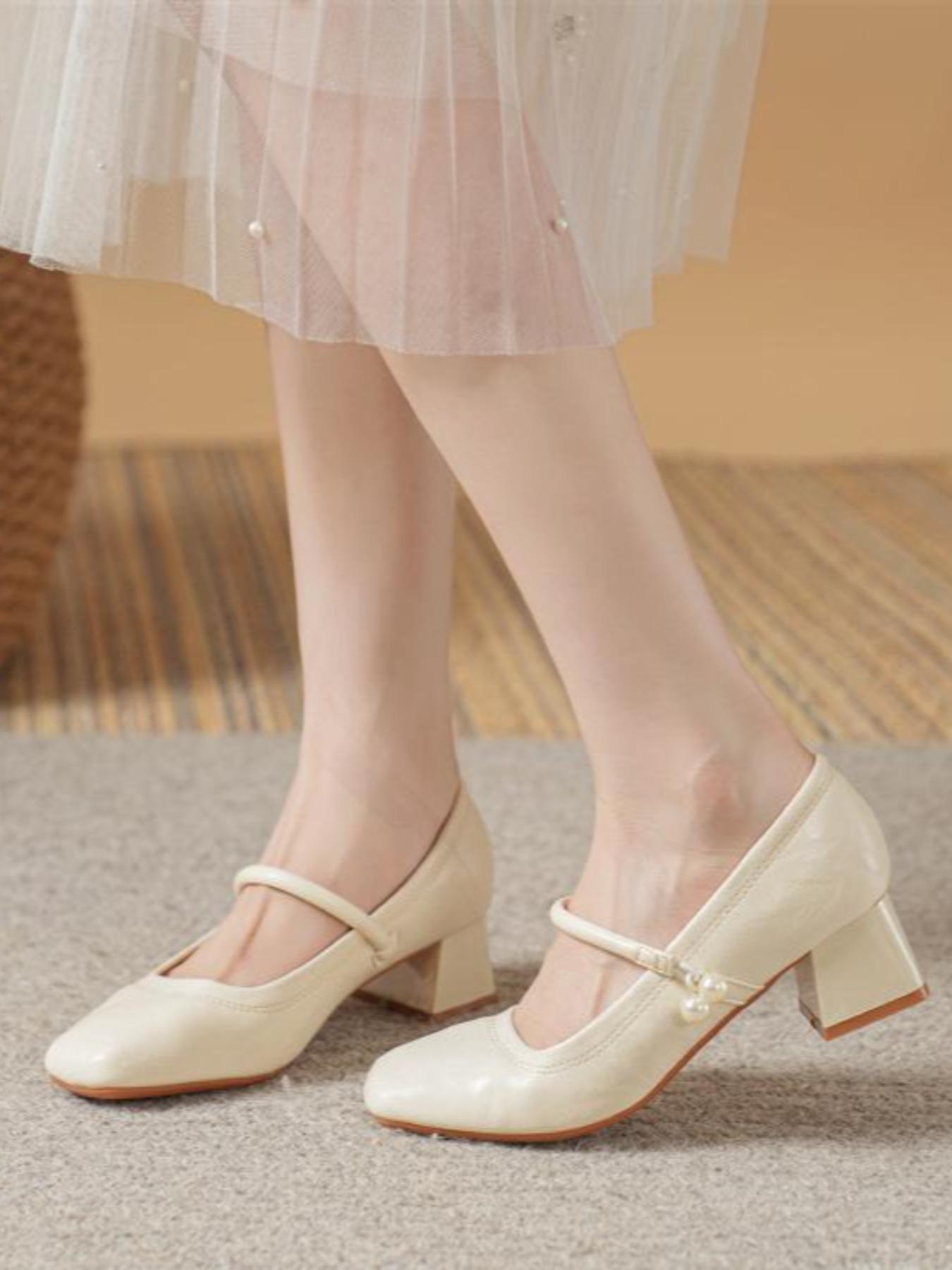 2026 French Style Women’s Comfortable Flat Shoes, Elegant Mary Jane Design with Low Heel and Rubber Sole for Work & Casual Outings, Soft and Lightweight for All-Day Wear