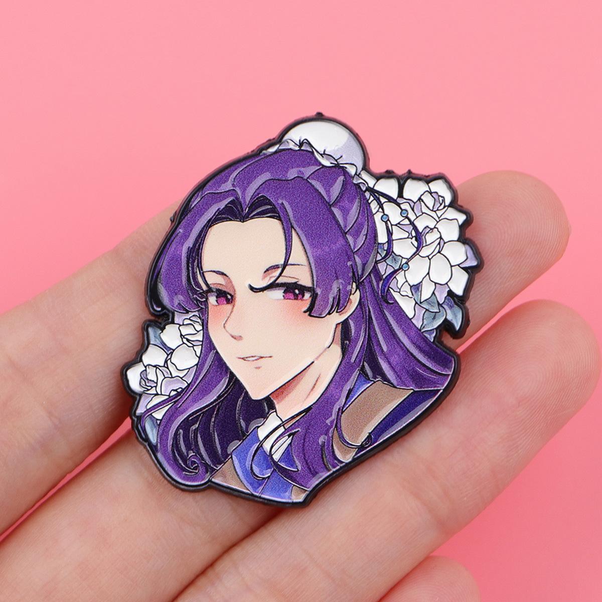 2pcs/Set  Cute Anime Enamel Brooch, Daily Wear Accessories, Elegant Badge Gift for Her, Friend, All Seasons Fashion Jewelry