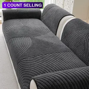 Waterproof Plush Sofa Cover Protector, Soft Sofa Protector, Pet-Friendly Modern Design, Living Room & Bedroom Decor, Non-Slip Fabric Material, Washable Sofa Slipcover, Couch Cover
