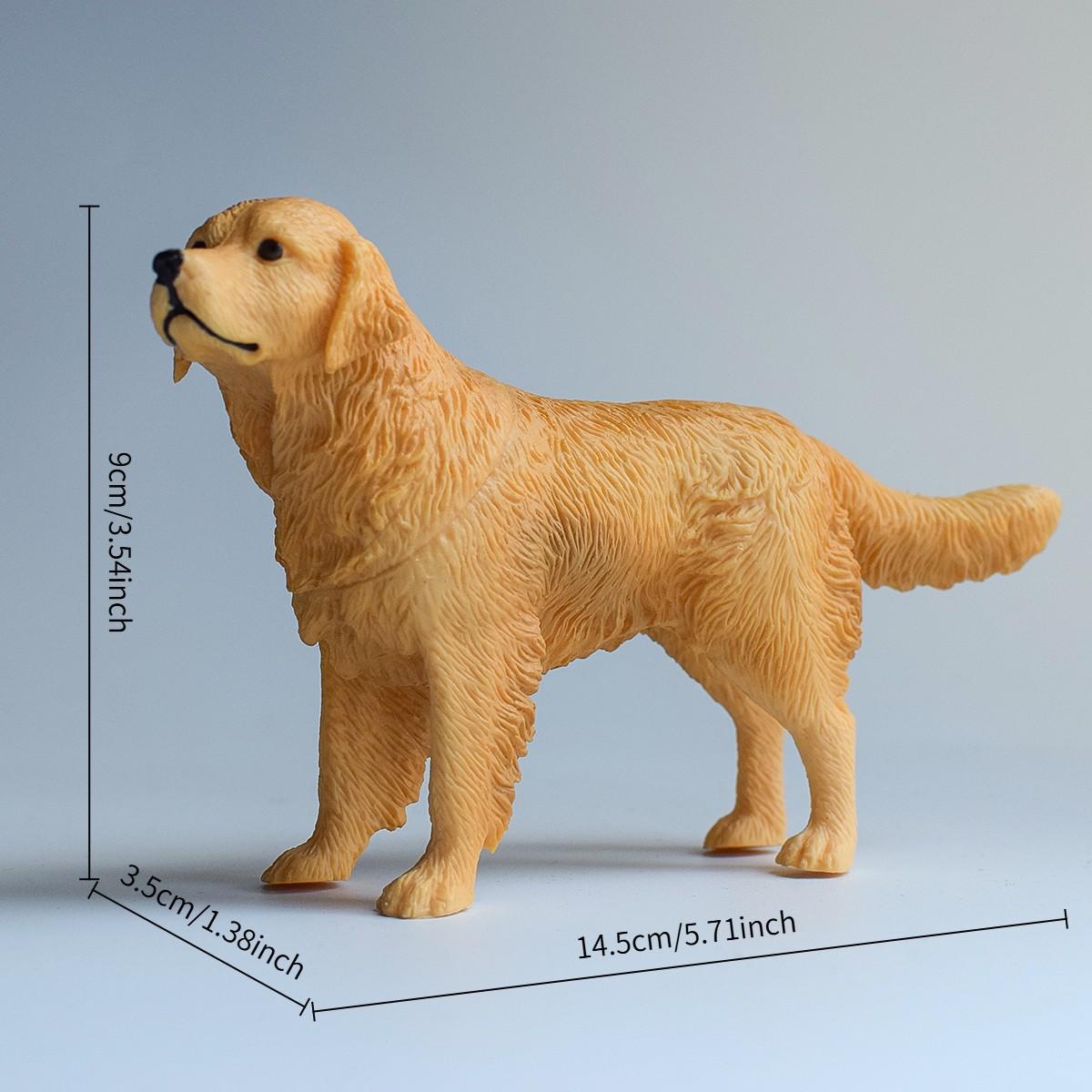 2 PVC Dog Models, Shih Tzu & Golden Retriever, Cute Pet Decor, Desktop Ornament, Birthday Gift, Party Favor, Holiday Present, Still Life Photography