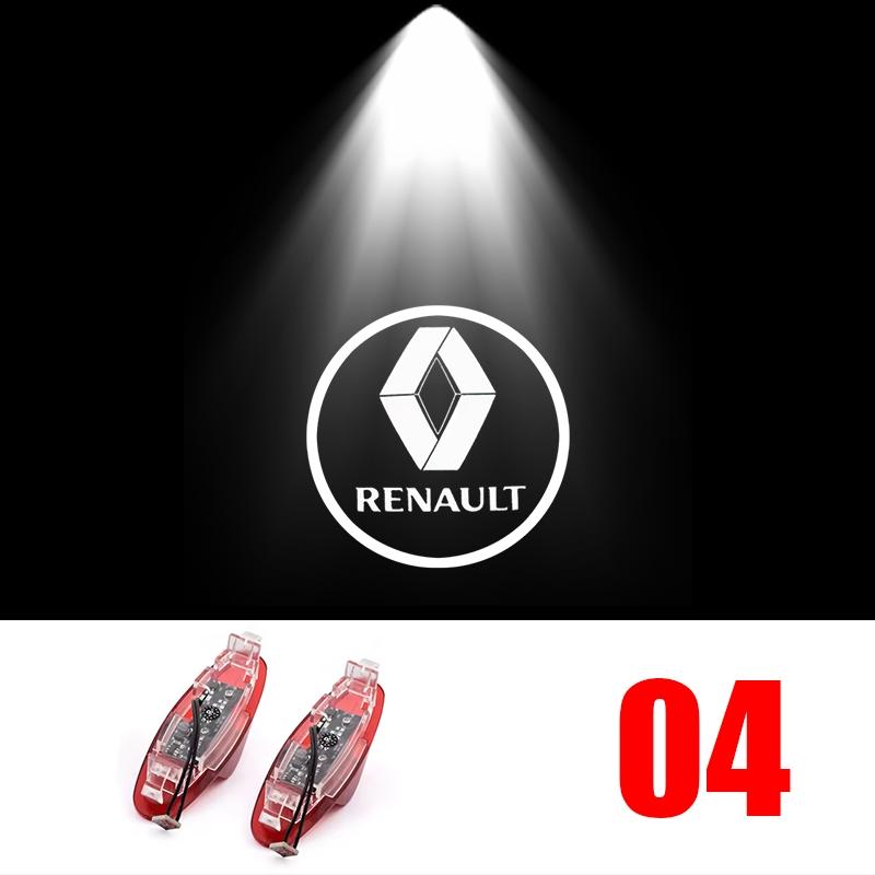 2pcs/4pcs  Renault Car Door Lights, Welcome Projection Lamp, High-Definition Non-Fading, Fits Megane Laguna Latitude Talisman, Car Interior Decor