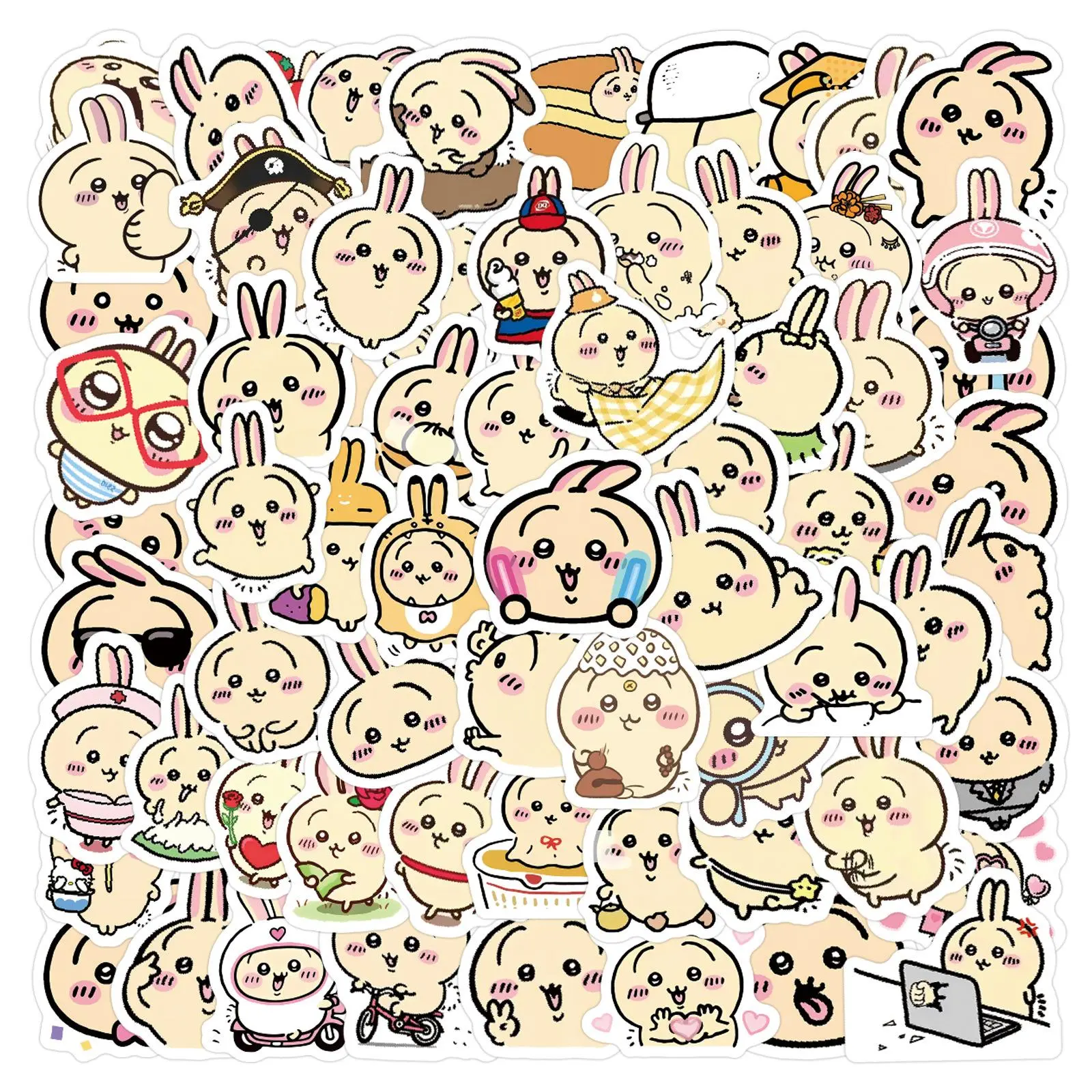 30/60/100 Cartoon Cute Chiikawa Usagi Sticker Graffiti Decals DIY Phone Luggage Skateboard Car Cartoon Graffiti Sticker Toy Gift